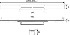 Tece TECEdrainprofile sprch.profil 100cm lesk 671010 - Tece