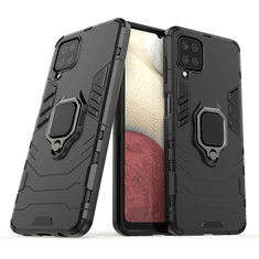 IZMAEL Odolné Pouzdro Ring Armor Case pro Samsung Galaxy A12/Galaxy M12 - Černá KP9714