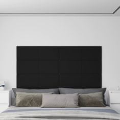 Greatstore Nástěnné panely 12 ks černé 90 x 30 cm textil 3,24 m²