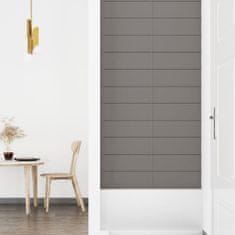 Greatstore Nástěnné panely 12 ks tmavě šedé 90 x 15 cm textil 1,62 m²