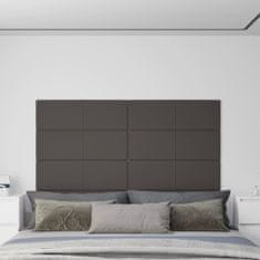 Greatstore Nástěnné panely 12 ks tmavě šedé 90 x 30 cm textil 3,24 m²