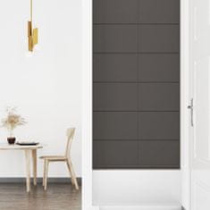 Greatstore Nástěnné panely 12 ks tmavě šedé 90 x 30 cm textil 3,24 m²