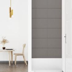 Greatstore Nástěnné panely 12 ks světle šedé 90 x 30 cm textil 3,24 m²