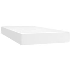 Petromila Box spring postel s matrací bílá 90x200 cm umělá kůže