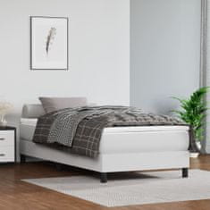 Vidaxl Box spring postel bílá 80 x 200 cm umělá kůže