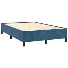 shumee Box spring postel s matrací tmavě modrá 120x190 cm samet