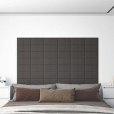 Greatstore Nástěnné panely 12 ks tmavě šedé 30 x 15 cm textil 0,54 m²