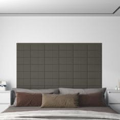 Greatstore Nástěnné panely 12 ks tmavě šedé 30 x 15 cm samet 0,54 m²