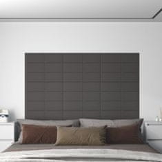 Greatstore Nástěnné panely 12 ks tmavě šedé 60 x 15 cm textil 1,08 m²