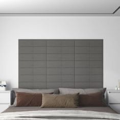 Greatstore Nástěnné panely 12 ks světle šedé 60 x 15 cm textil 1,08 m²