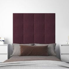 Greatstore Nástěnné panely 12 ks fialové 30 x 30 cm textil 1,08 m²