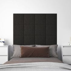 Greatstore Nástěnné panely 12 ks černé 30 x 30 cm textil 1,08 m²