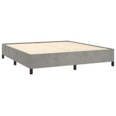 Greatstore Box spring postel s matrací světle šedá 180x200 cm samet