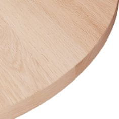 Greatstore Kulatá stolní deska Ø40x1,5 cm masivní dub bez povrchové úpravy