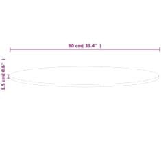 Vidaxl Kulatá stolní deska Ø90x1,5 cm masivní dub bez povrchové úpravy