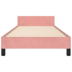 Petromila Rám postele s čelem růžový 90x200 cm samet