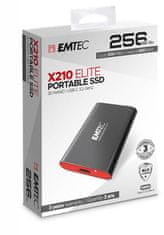 Emtec SSD (externí paměť) "X210", 256GB, USB 3.2, 500/500 MB/s, ECSSD256GX210