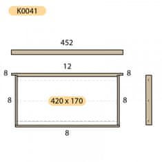 Bioúly Rámková míra 1/2B 420 x 170 mm