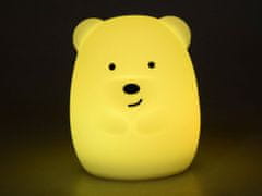 JOKOMISIADA Teddy Bear silikonová LED noční lampička + dálkový ovladač ZA3294