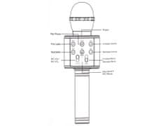 JOKOMISIADA Bezdrátový karaoke mikrofonní reproduktor IN0136