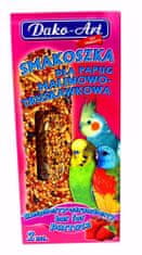 Tyčinka malý papoušek s malinami a jahodami Dako (2 ks)