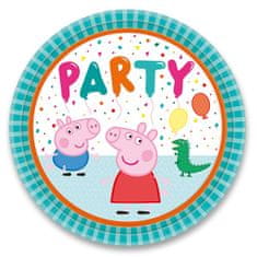 Amscan Papírové talířky Peppa Pig průměr 22,8 cm, 8 ks