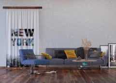 AG Design Černobílý New York, záclony, 140 x 245 cm, 1 díl, FCS L 7598