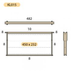 Bioúly Rámková míra 450 x 232 mm