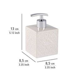 Wenko Keramický dávkovač na mýdlo v bílé barvě se vzorem CORDOBA, 500 ml, 13x9x9 cm