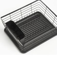 Zeller Odkapávač na nádobí, černý, 37 x 30,5 x 14,5 cm
