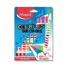 Dětské fixy Color'Peps Duo 10 oboustranných fixů