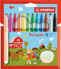 Stabilo Trio Jumbo 12 fixů