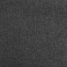 Greatstore Masážní zvedací polohovací křeslo tmavě šedé textil