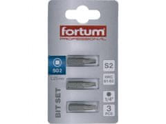 Fortum Hrot čtverec sada 3ks, SQ 2x25mm, S2