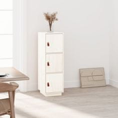 Greatstore Skříň highboard bílá 34x40x108,5 cm masivní borové dřevo