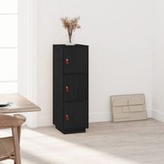 Greatstore Skříň highboard černá 34x40x108,5 cm masivní borové dřevo