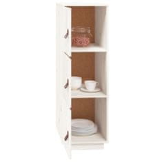 Greatstore Skříň highboard bílá 34x40x108,5 cm masivní borové dřevo