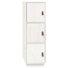 Greatstore Skříň highboard bílá 34x40x108,5 cm masivní borové dřevo