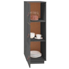 Greatstore Skříň highboard šedá 34x40x108,5 cm masivní borové dřevo