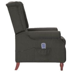 Vidaxl 282208 Massage Recliner Dark Grey Fabric