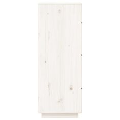 Greatstore Skříň highboard bílá 34x40x108,5 cm masivní borové dřevo