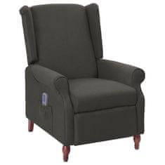 Vidaxl 282208 Massage Recliner Dark Grey Fabric