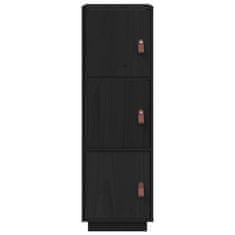 Greatstore Skříň highboard černá 34x40x108,5 cm masivní borové dřevo