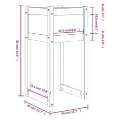 Vidaxl Truhlíky 2 ks 40 x 40 x 81 cm masivní borové dřevo