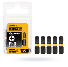 DeWalt Bity hrot Ph3x25mm, zdvih 5ks TORSION DT7995T