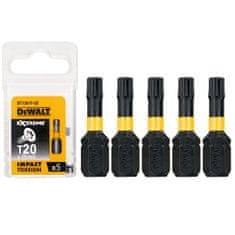 DeWalt Nárazové bity T20 25mm TORSION 5ks DT7381T