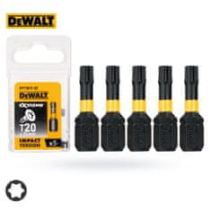 DeWalt Nárazové bity T20 25mm TORSION 5ks DT7381T