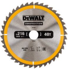 DeWalt pilový kotouč na dřevo 216mm 30mm 40z DT1953