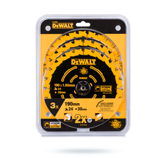 DeWalt 3x kotoučová pila 190x24zx30 DT10304 s widia