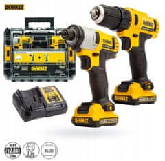 DeWalt Sada DCK211D2T, vrtačka 10,8V + silový unašeč